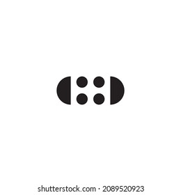 
cuatro pastillas, cápsulas símbolo simple vector