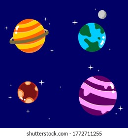 Four Planets in The Milky Way Galaxy