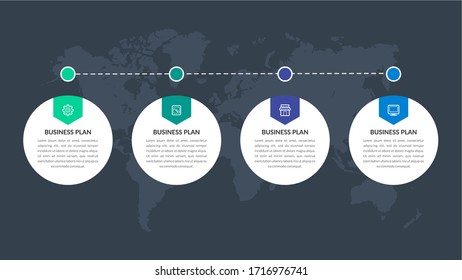 Four Point Infographic Element Business Strategy