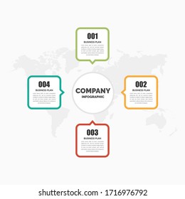 Four Point Infographic Element Business Strategy