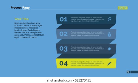 Four Point List Slide Template