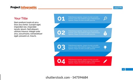 Four Point List Slide Template