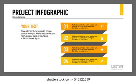 Four Point List Slide Template