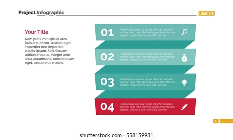 Four Point List Slide Template