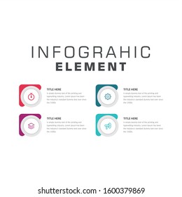 Four Point Marketing Icons Infographic Template