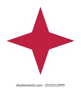 Der vierzackige rote Stern mit weißem Umriss symbolisiert Aruba und die umliegenden Inseln, Schlüsselsymbole auf der Aruba-Flagge