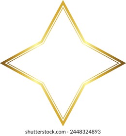 Four Pointed Star Shape Gold picture frame luxury golden frame gold border Golden vector framework banner decoration decorative element template isolated background frame picture wedding frames 