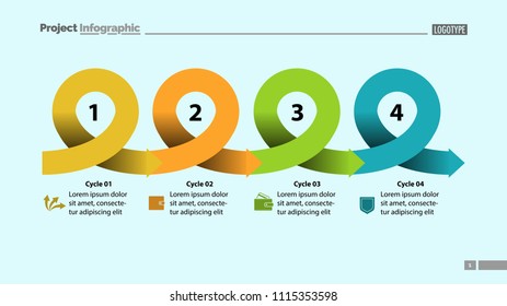 Four Points Process Chart Slide Template Stock Vector (Royalty Free ...