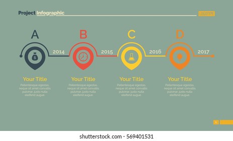 Four Points Timeline Slide Template