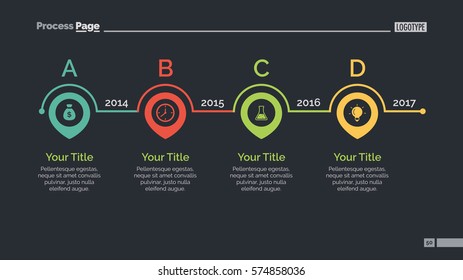 Four Points Timeline Slide Template