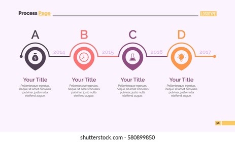 Four Points Timeline Slide Template Stock Vector (Royalty Free ...