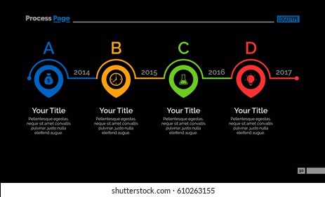 Four Points Timeline Slide Template