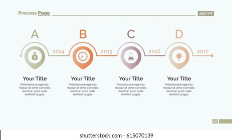 Four Points Timeline Slide Template