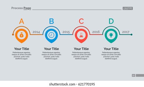 Four Points Timeline Slide Template