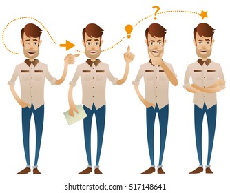 Four poses of the character