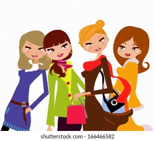 93 Coat fashion woman mode Stock Illustrations, Images & Vectors ...