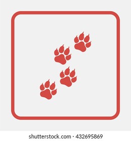 Four prints of paws.