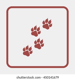 Four prints of paws.
