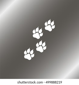 Four prints of paws.