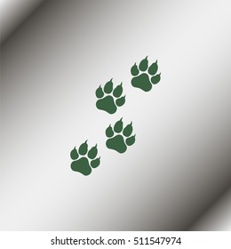 Four prints of paws.