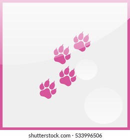 Four prints of paws.