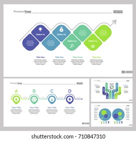 Four Production Slide Templates Set Stock Vector (Royalty Free ...