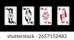 Four queen in a row - Playing Cards