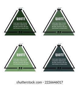 Cuatro citas de color diferente sobre fondo blanco. Ilustración vectorial.