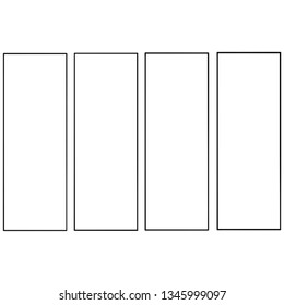 Four rectangles. Vector illustration