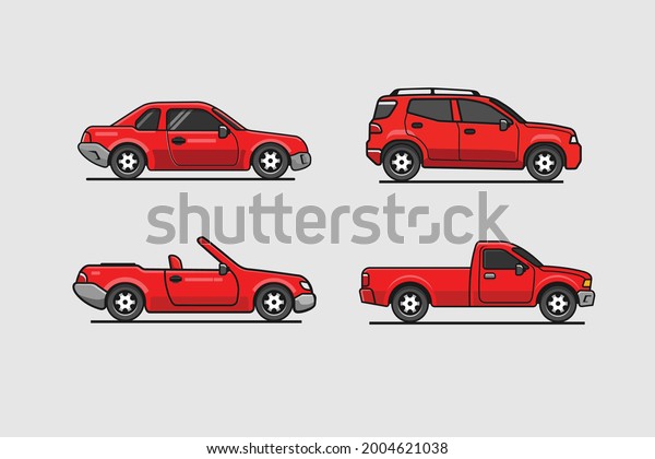 four red car models\
bundle