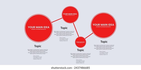 Four red Options of infographic templates design used in business and finance process