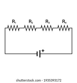 Four Resistors In Series Circuit