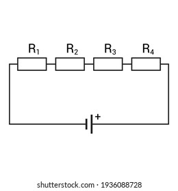 Four Resistors In Series Circuit