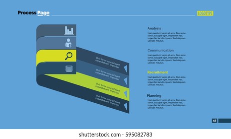 Four Ribbons Strategy Slide Template
