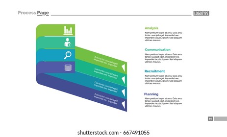 Four Ribbons Strategy Slide Template