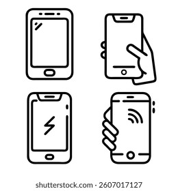  Four Ringing Telephone Icons, Ready for Use