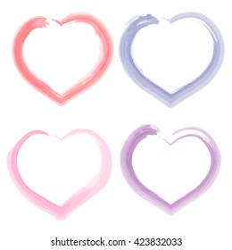 Four romantic heart. Vector Love Heart