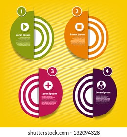 Four round element for infographic