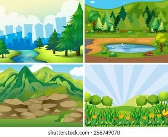 Four scenes of the park