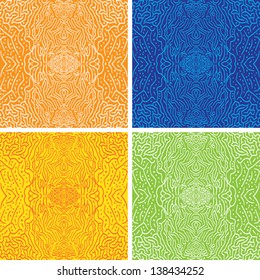 four seamless abstract pattern