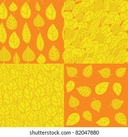 four seamless autumn pattern