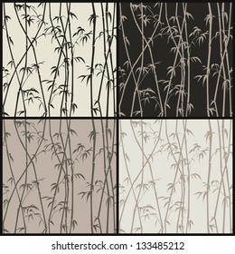 Four seamless bamboo texture