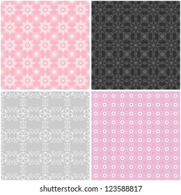 four seamless lace backgrounds