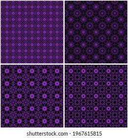 four seamless lace print backgrounds 