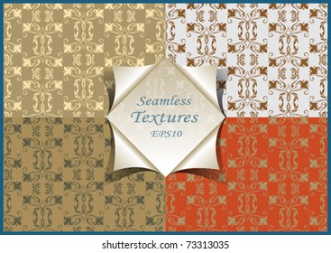 four seamless vintage textures