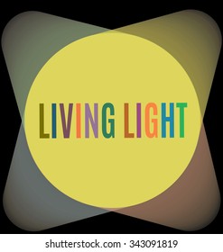Four searchlights around the living light labels