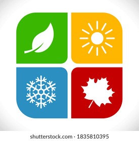 Four Season Concept Vector Icon