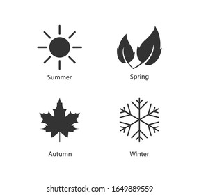 Four season icon. Vector illustration, flat design.