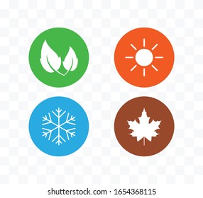 Four Season Icon. Vector Illustration, Flat Design.