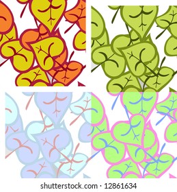 Four season. Seamless texture. Vector